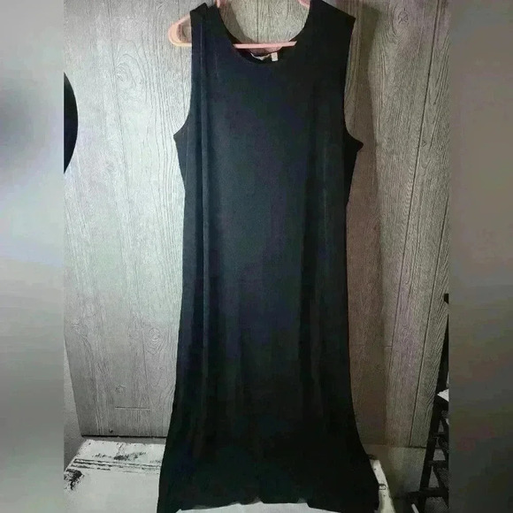 Choice womens size 2x black sleeveless dress with strech. Small slit in back. - Picture 1 of 6